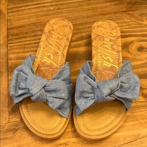 Blowfish Denim Blue Bow Sandals